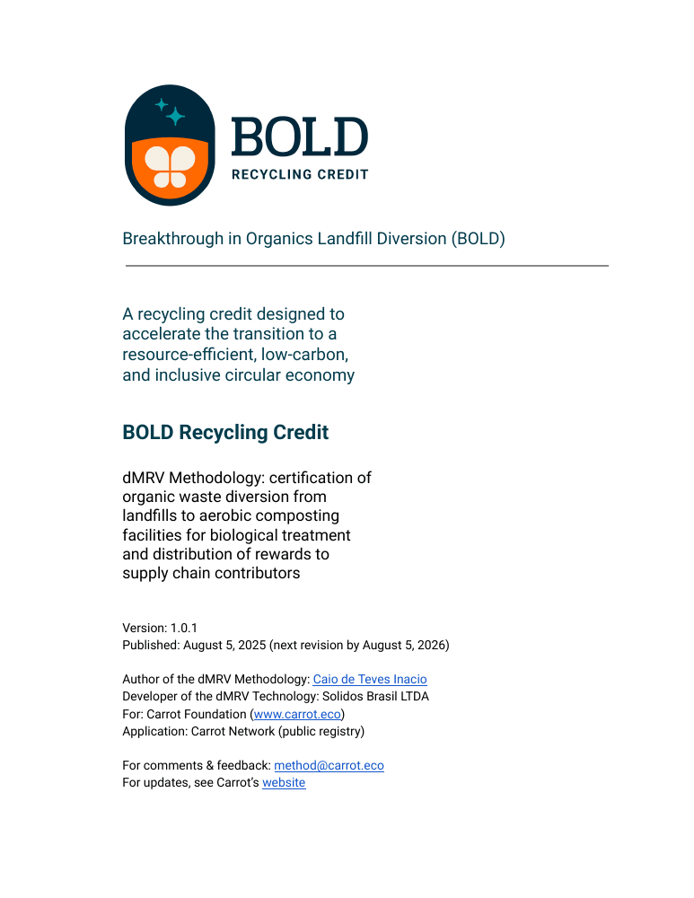 Capa oficial do framework BOLD Recycling v1.0.1